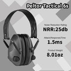 Electronic Shooting Earmuffs with 25dB Noise Reduction & Fast 1.5ms Response