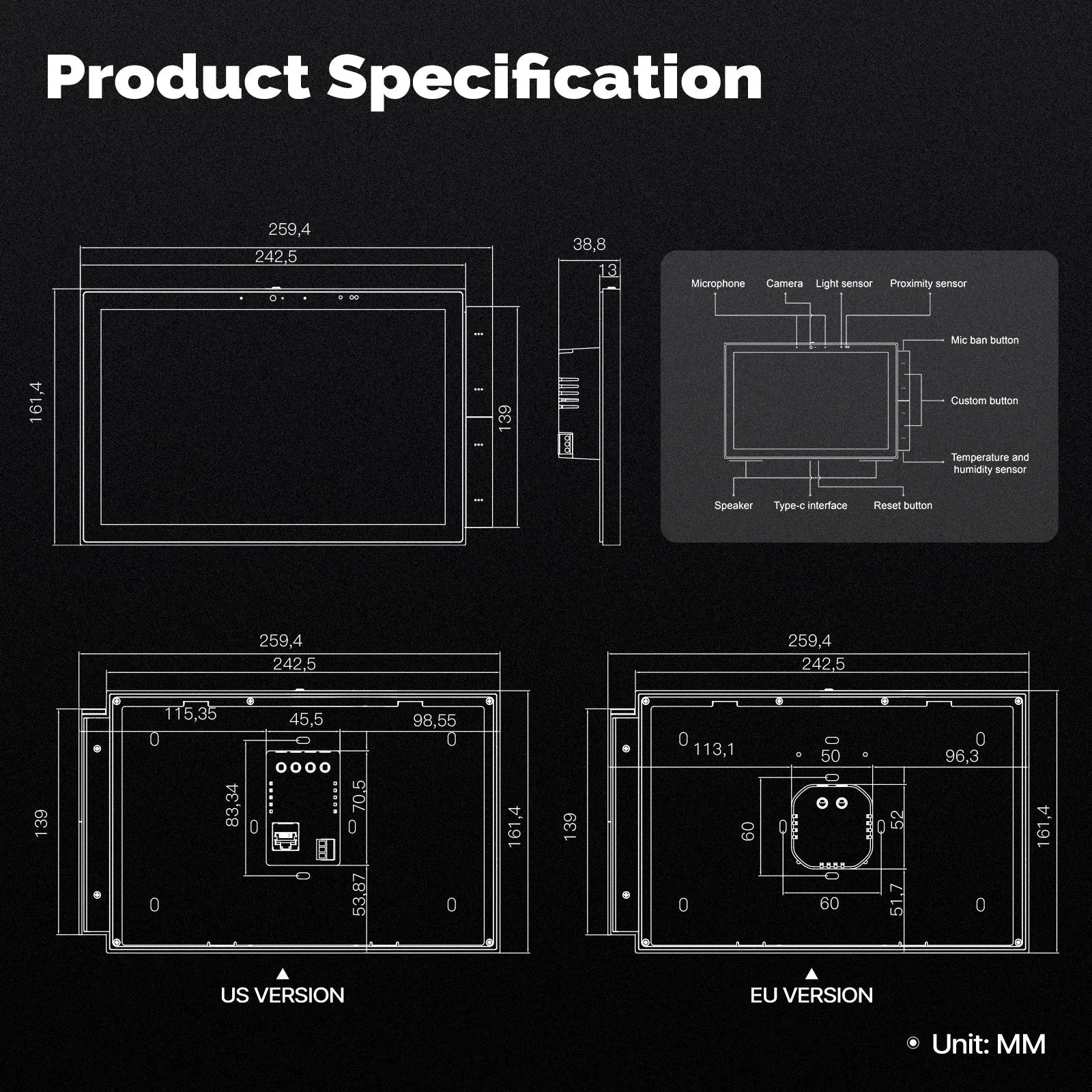 Multi-Protocol Smart Home Panel with Intercom and Voice Control