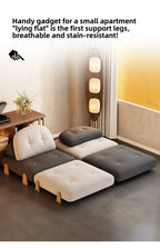 Compact 2-in-1 Folding Sofa Bed Extendable Modern Tatami Couch for Living Room (Grey)
