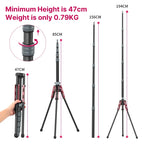 Adjustable Carbon Fiber Photography Light Stand for Travel
