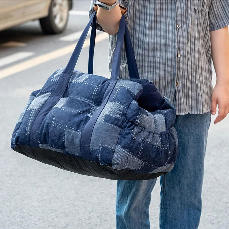 Portable Dog Car Seat Bed, 60x50x36 cm, Dark Blue, Travel Safe