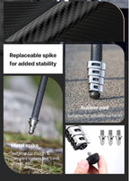 Carbon Fiber Travel Tripod with Quick Release & Leveling Bowl