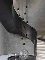 Dimmable Orb Chandelier for Living Room or Entryway