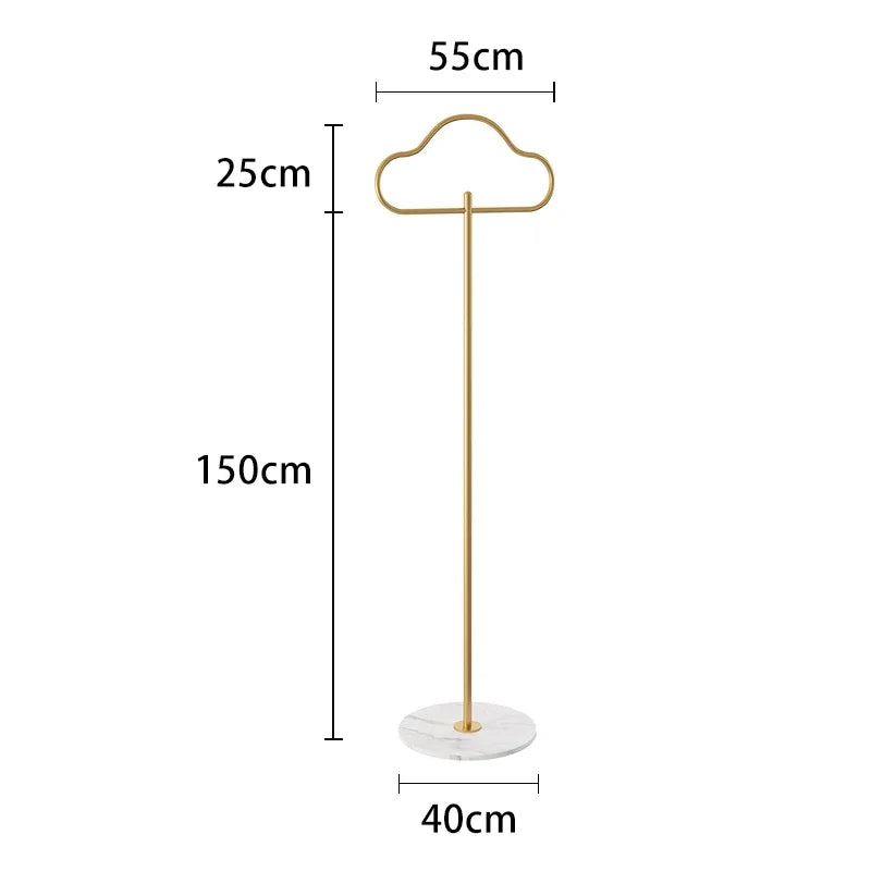 Modern Metal Coat Rack Slim Space-Saving Clothes Stand for Bedroom, Porch, or Apartment