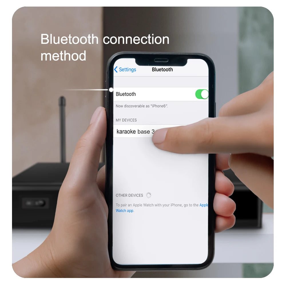 Portable Bluetooth Wireless Microphone System – 2 Dynamic Mics with Echo for Home & Live Events