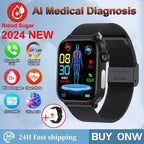 1.96” AMOLED Smartwatch with ECG and Blood Sugar Monitor