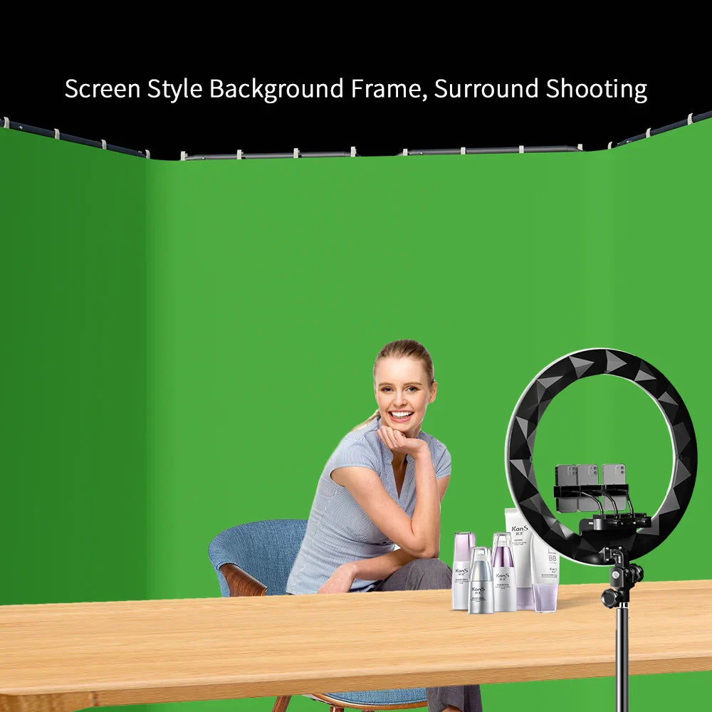 2.4x4m Collapsible Black Chroma Key Backdrop