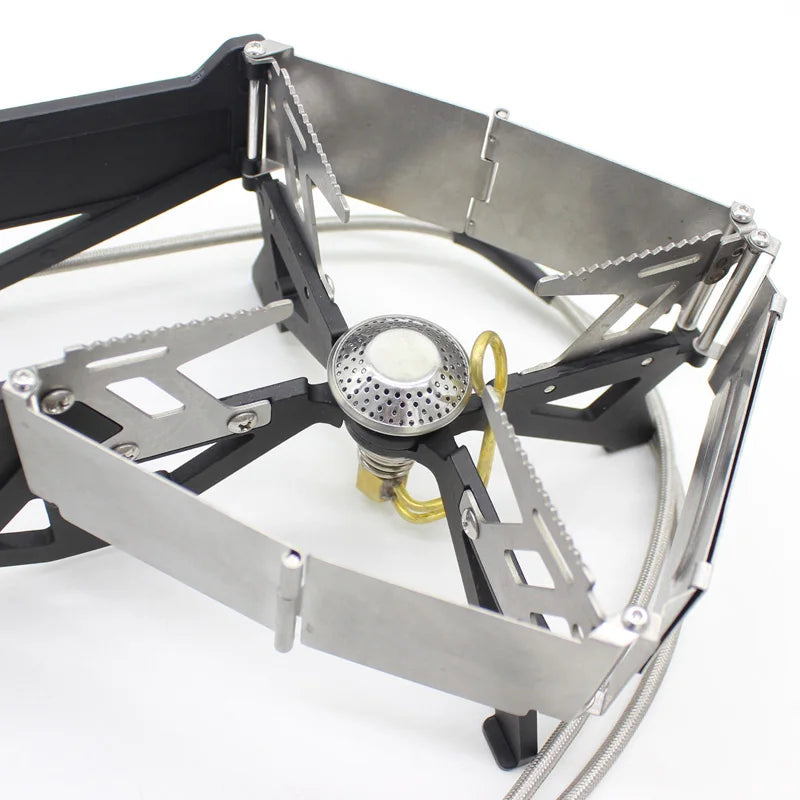 Lightweight Folding Double Burner Stove for Camping, Hiking and Outdoor Use