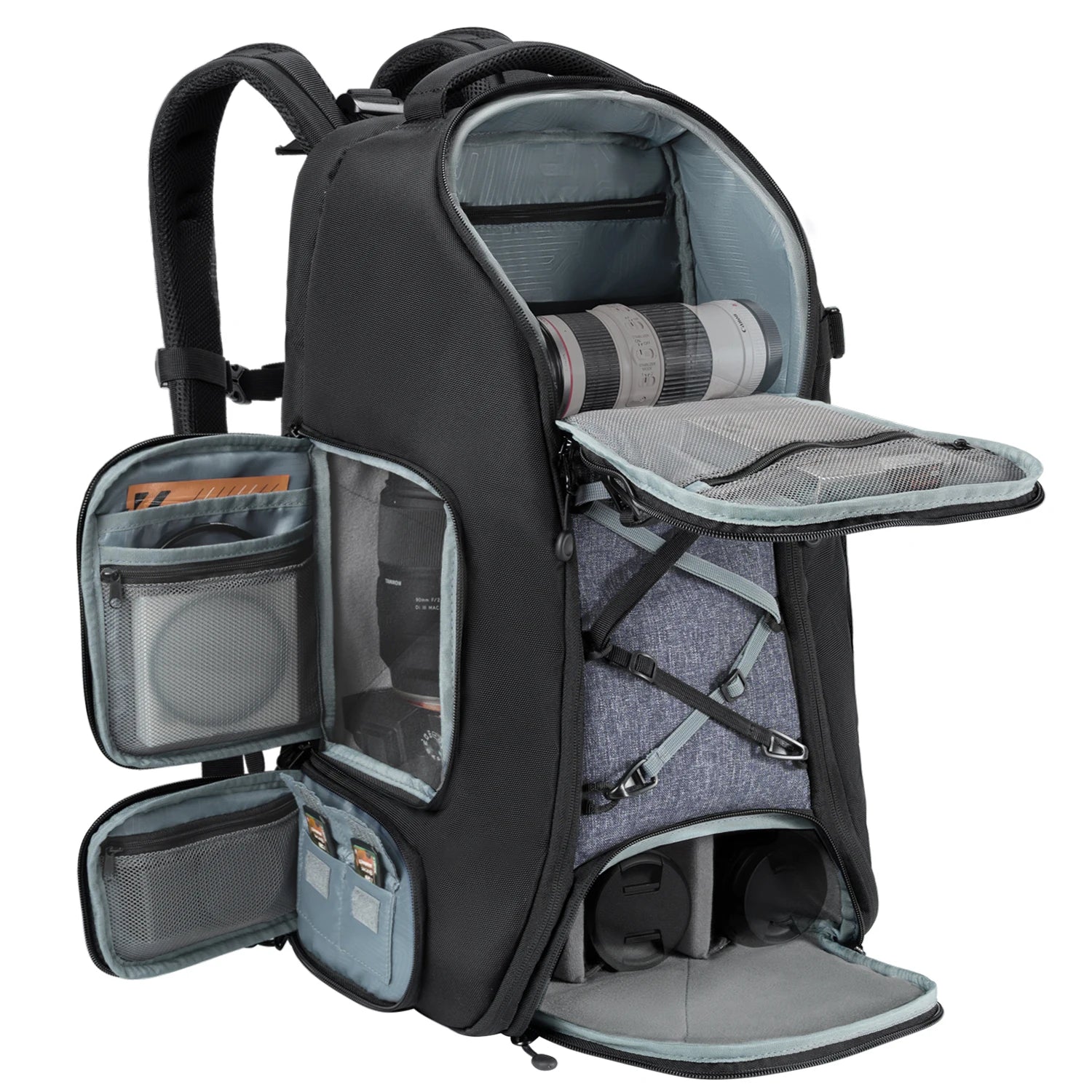 25L DSLR Travel Camera Bag with Rain Cover & Laptop Slot