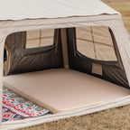 10cm Thick Beige Single Camping Air Bed with Fast Inflation