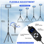 Home UV Tanning Lamp 50W 48 Blue LEDs, Adjustable Stand, EU Plug