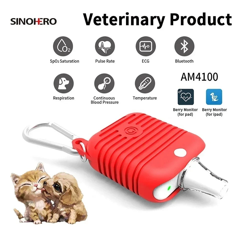 Smart Pet Health Tracker with Bluetooth App Support