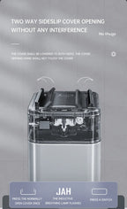 15L Smart White Trash Bin with Automatic Lid
