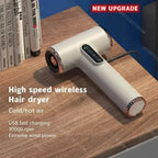 Portable USB Cordless Hair Dryer with Temperature Control