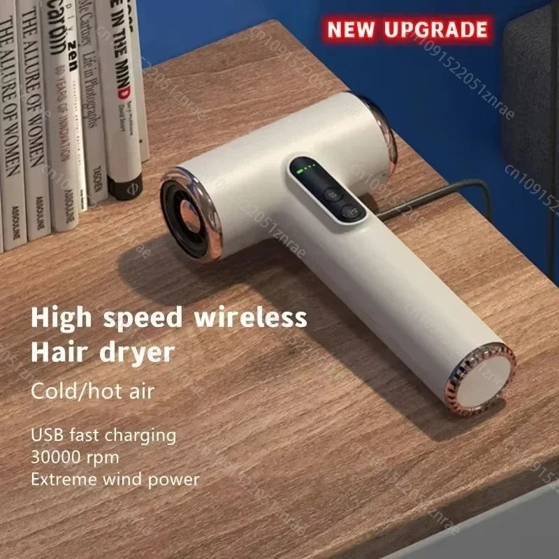Portable USB Cordless Hair Dryer with Temperature Control