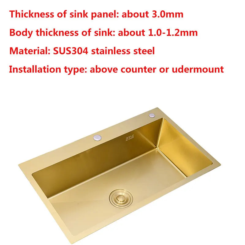 Rectangular Single Bowl Kitchen Sink with Faucet and Accessories