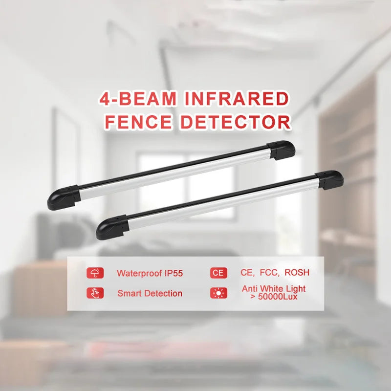 100m Outdoor Infrared Beam Detector Waterproof Motion Sensor Alarm System