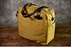 Large Canvas Travel Tote Bag – Khaki, Waterproof & Durable