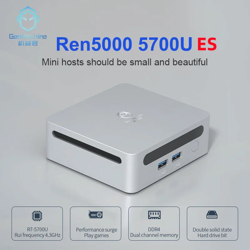 Compact Ryzen 7 Mini PC 16GB RAM 512GB SSD WiFi6 for Home Office