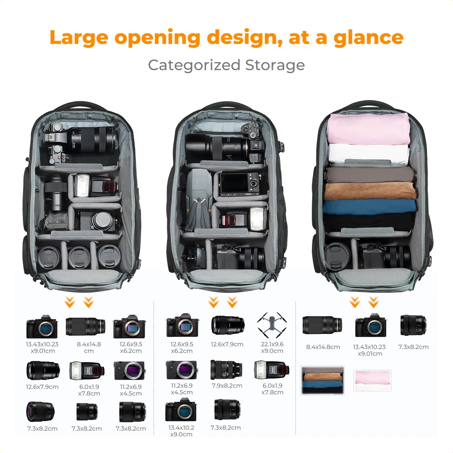 32L DSLR Travel Camera Bag with Rain Cover & Laptop Slot