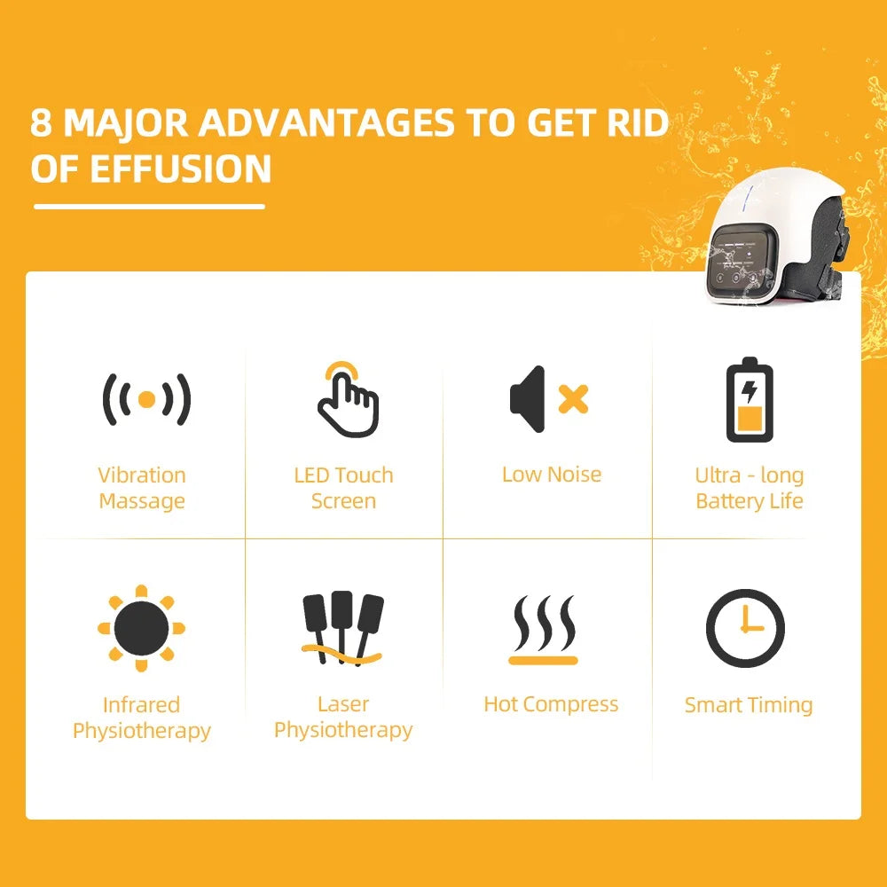 Wireless Infrared Laser Knee Massager with Heating & Vibration