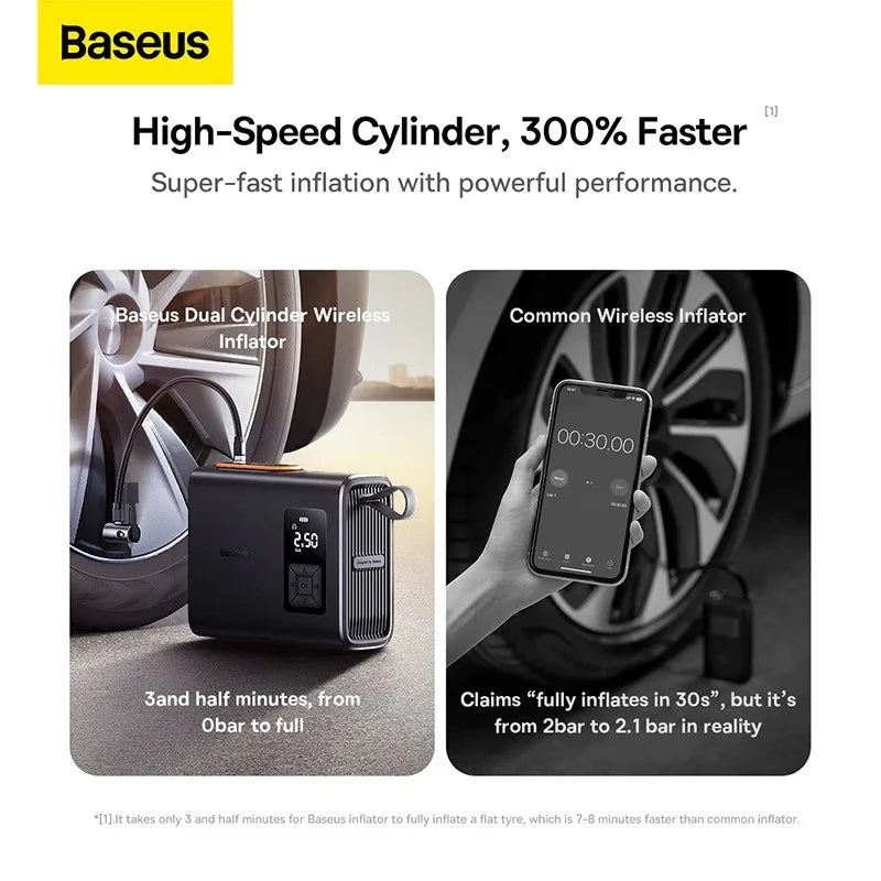Cordless Dual Cylinder Tire Inflator with LCD Display