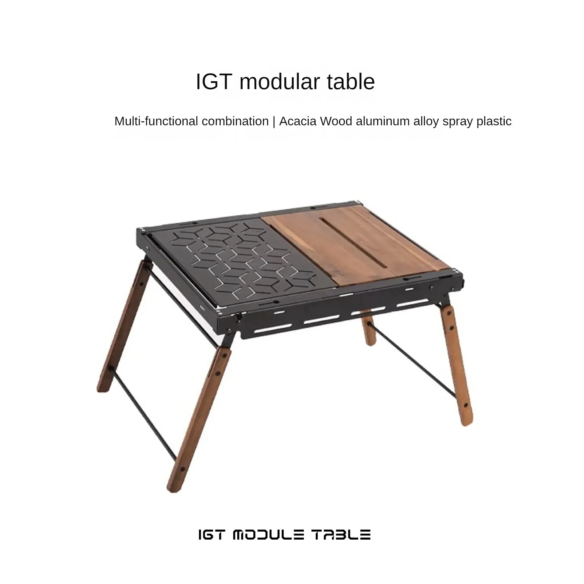 Portable Folding Aluminum IGT Table for Outdoor Camping Set B