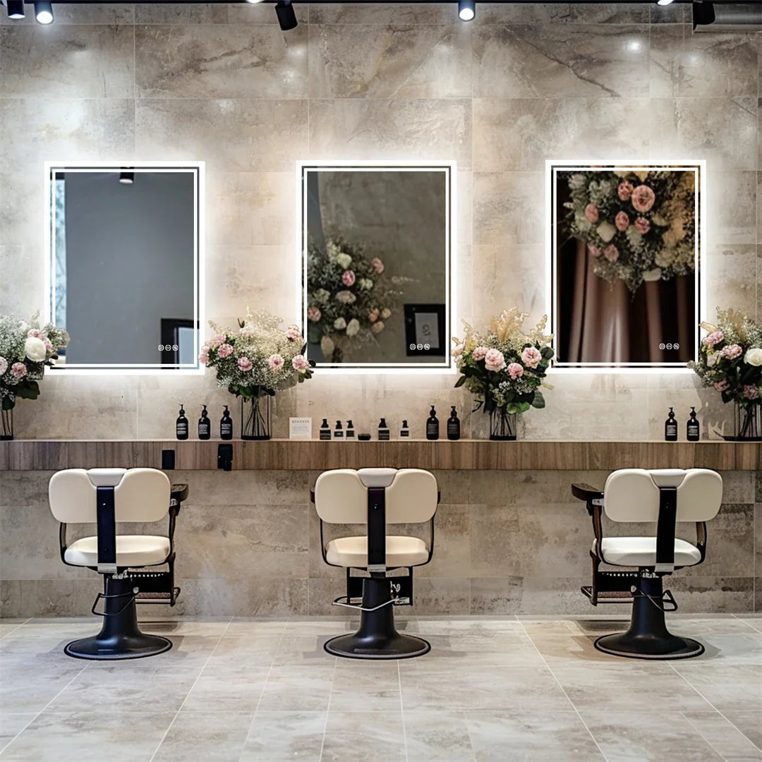 LED Backlit Bathroom Mirror with Touch Sensor