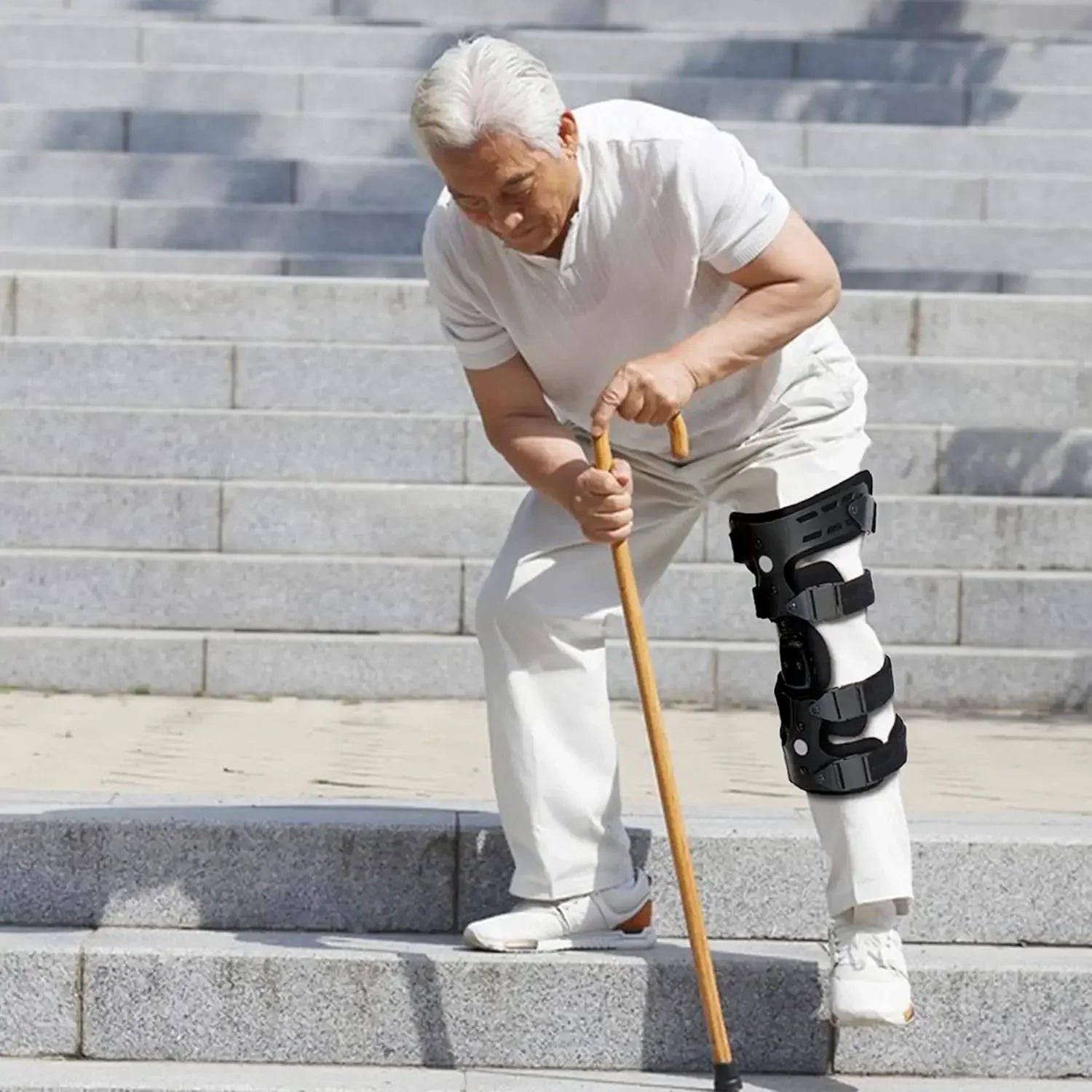 Left Knee Unloader Brace Adjustable Pain Support