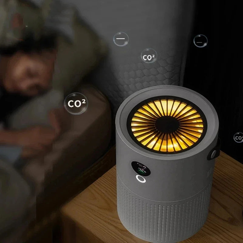 Rechargeable HEPA Air Purifier White Portable, 10000mAh Battery, Low Noise, for Rooms or Travel