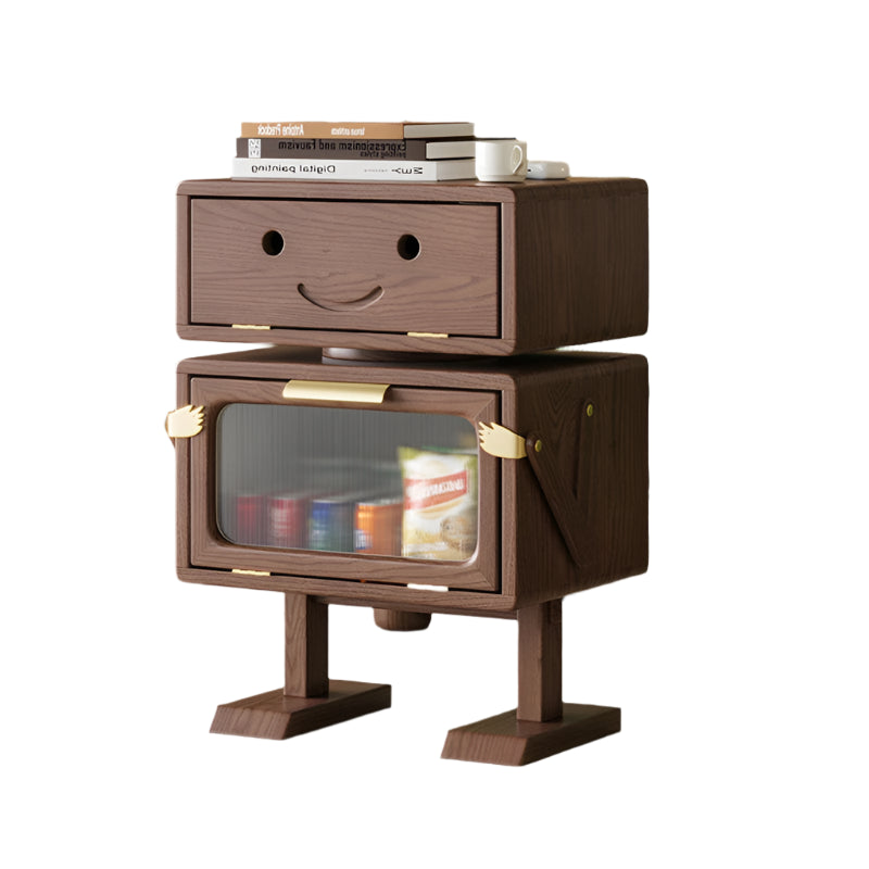 Modern Wooden Nightstand with Drawer Bedroom & Living Room Use
