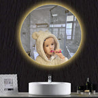 60cm Smart LED Round Defogging Bathroom Mirror