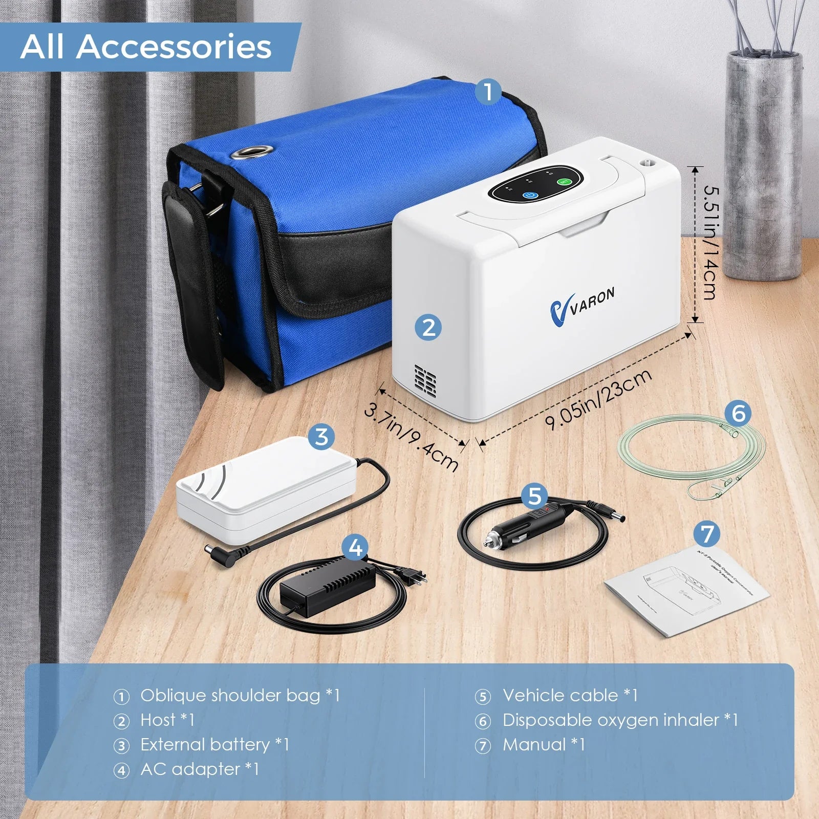 Lightweight 3L Oxygen Concentrator for Home and Travel