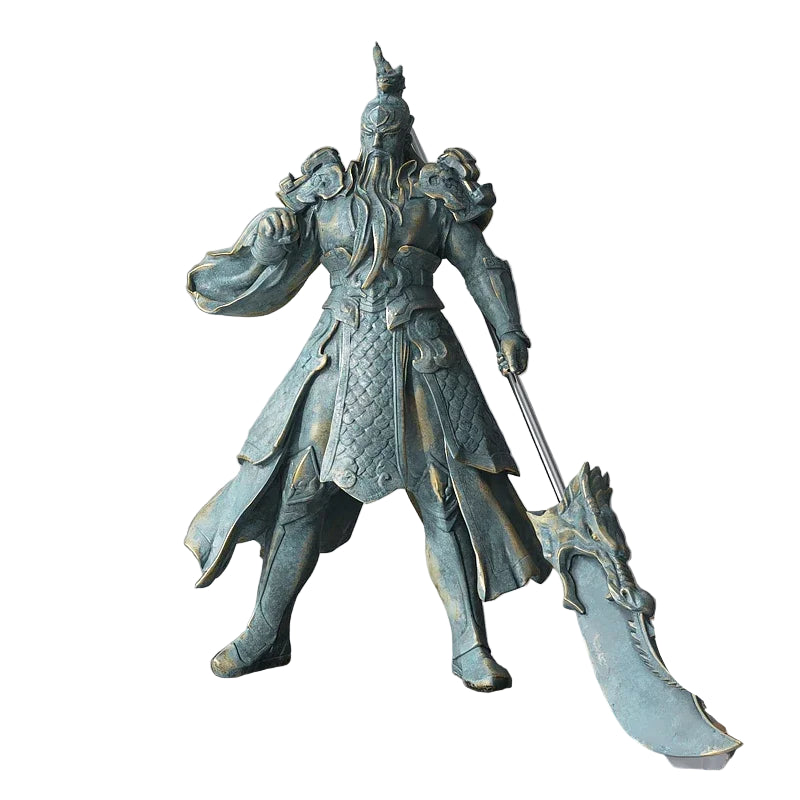 Handcrafted Guan Yu Ornament 70cm Chinese Style Sculpture for Living Room, Store, or Hotel