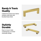 15-Pack Gold Cabinet Handles – 96mm Brushed Brass Drawer Pulls for Kitchen Renovation