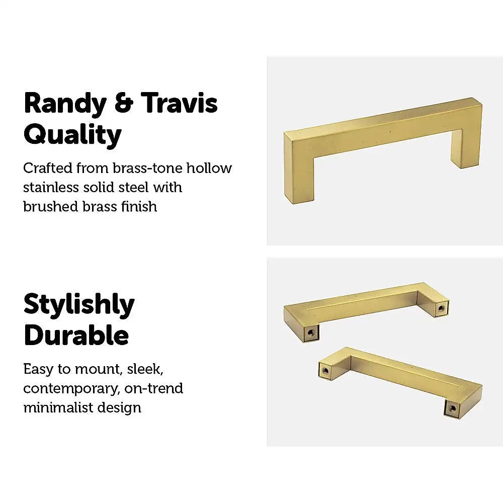 15-Pack Gold Cabinet Handles – 96mm Brushed Brass Drawer Pulls for Kitchen Renovation