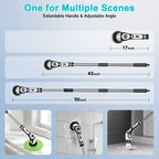 Cordless Bathroom Scrubber with Adjustable Extension Handle