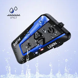 2-Pack Bluetooth Motorcycle Intercom Headsets with Music Sharing