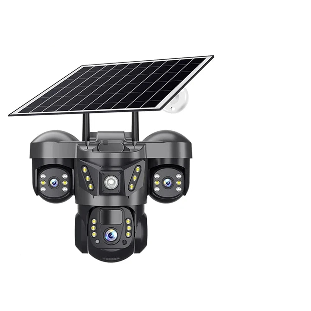Outdoor 15MP Triple Lens 4G Solar Security Camera with Auto Tracking & Night Vision