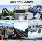 Lightweight 200W Flexible Solar Panel for Outdoor Use