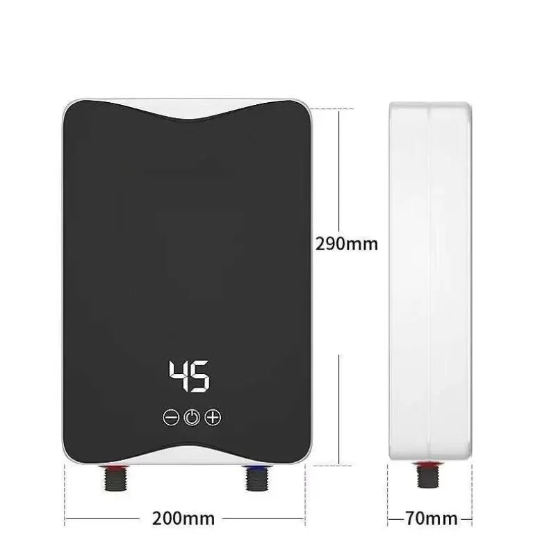 Compact Wall-Mounted Tankless Electric Water Heater for Kitchen & Bathroom