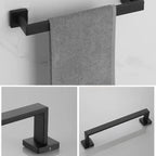 Wall-Mounted Bathroom Set, 40cm Towel Rail, Hooks, Holder
