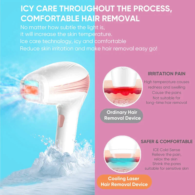Portable Home Use Cool IPL Laser Epilator 5 Levels, LCD Display
