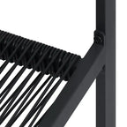 2x Outdoor Garden Chairs PVC Rattan Black – Weather-Resistant & Sturdy Frame