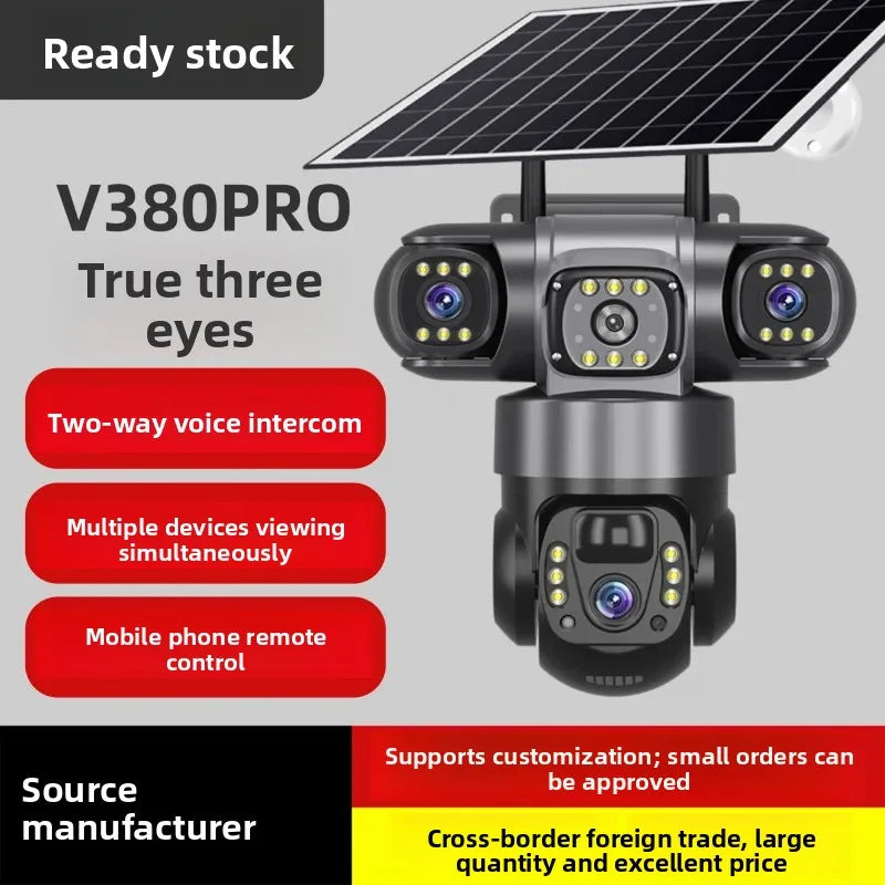 Rechargeable WiFi Outdoor Security Camera with Solar Power, HD 1080p & Auto Tracking