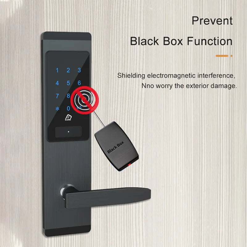 Electronic Digital Door Lock with App Control, NFC, IC Card & Mechanical Key Options