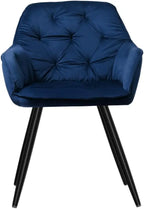 Modern Upholstered Dining Chairs (2-Pack) – Stylish Metal Frame Seating for Home or Office