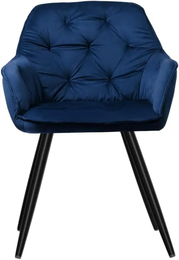 Modern Upholstered Dining Chairs (2-Pack) – Stylish Metal Frame Seating for Home or Office