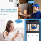 Waterproof Solar Outdoor CCTV Camera 1080p HD, Wireless PTZ, Motion Alerts, 4G SIM & WiFi