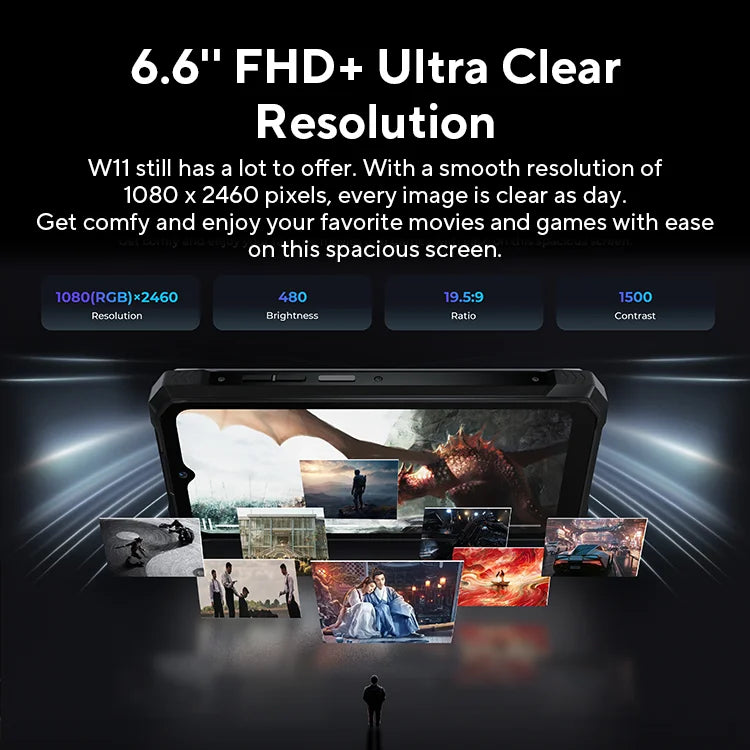 Outdoor Android Phone with 64MP Camera and Flashlight